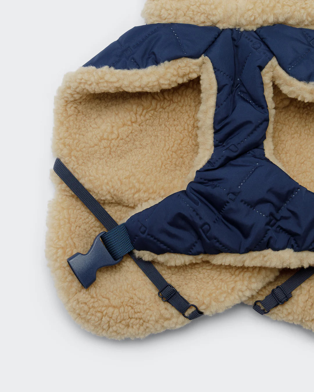 Paikka, - Bunda pro psa  prošívaná Sherpa, tmavě modrá