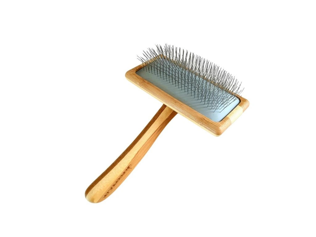 Groomer.dk –⁠⁠⁠⁠⁠⁠ Bambusový drátkový kartáč pro objem 3D extra dlouhé drátky