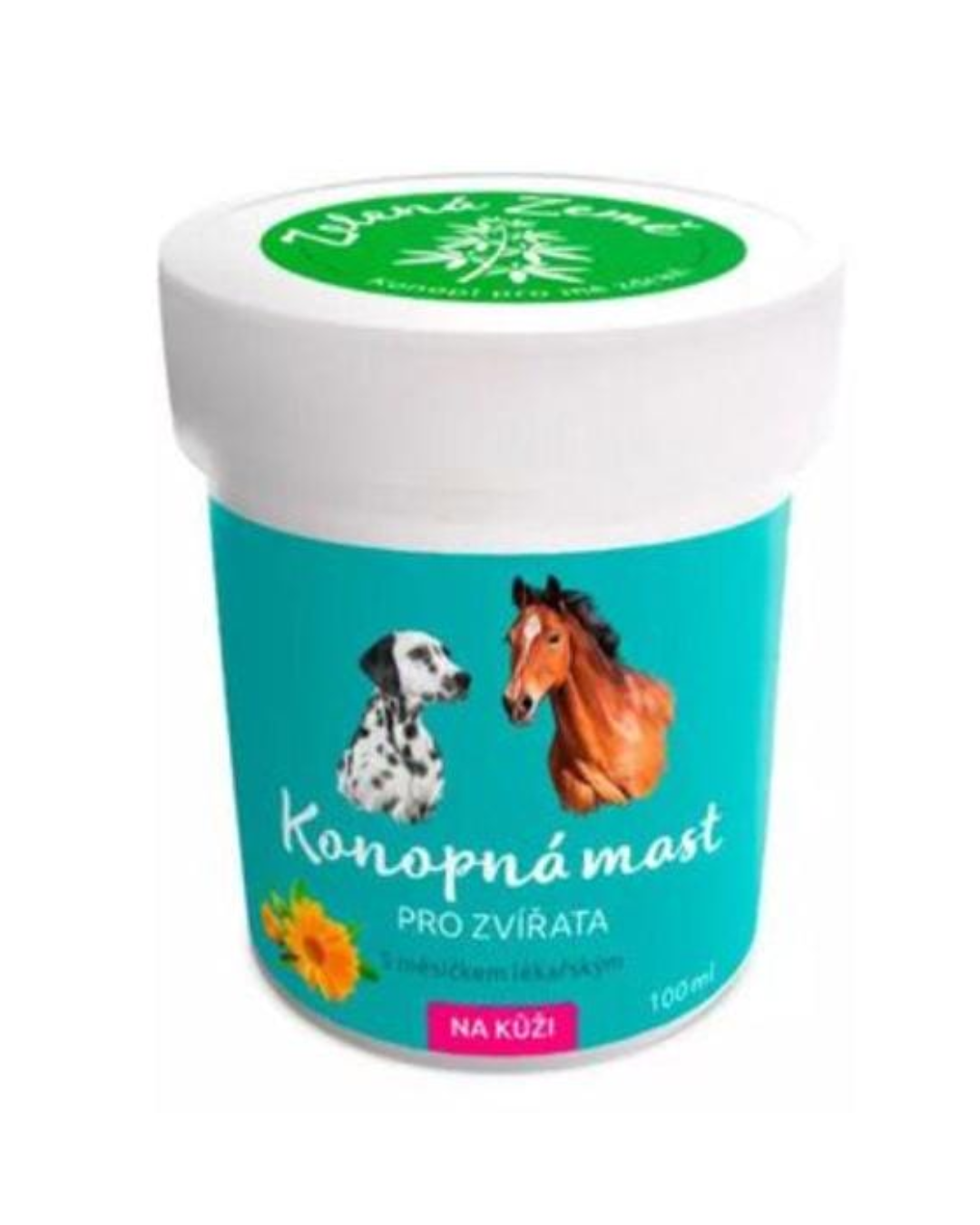 Konopná mast na kůži pro zvířata
