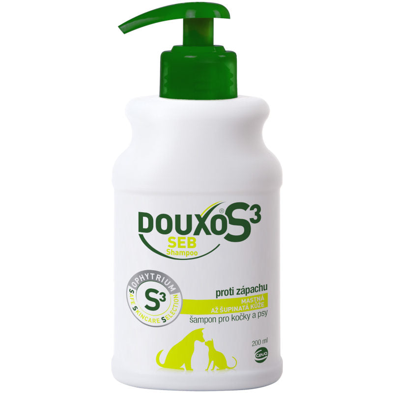 Douxo S3 Seb Šampon pro psy a kočky s mastnou nebo šupinatou pokožkou 200 ml