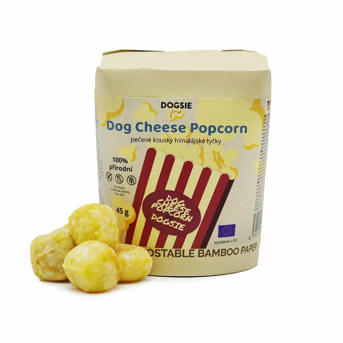 Dog cheese popcorn - pečené kousky himalájské tyčinky