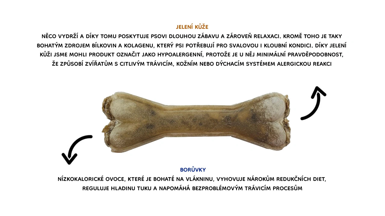 Kost - Jelen s borůvkami, hypoalergenní, 13,5 cm