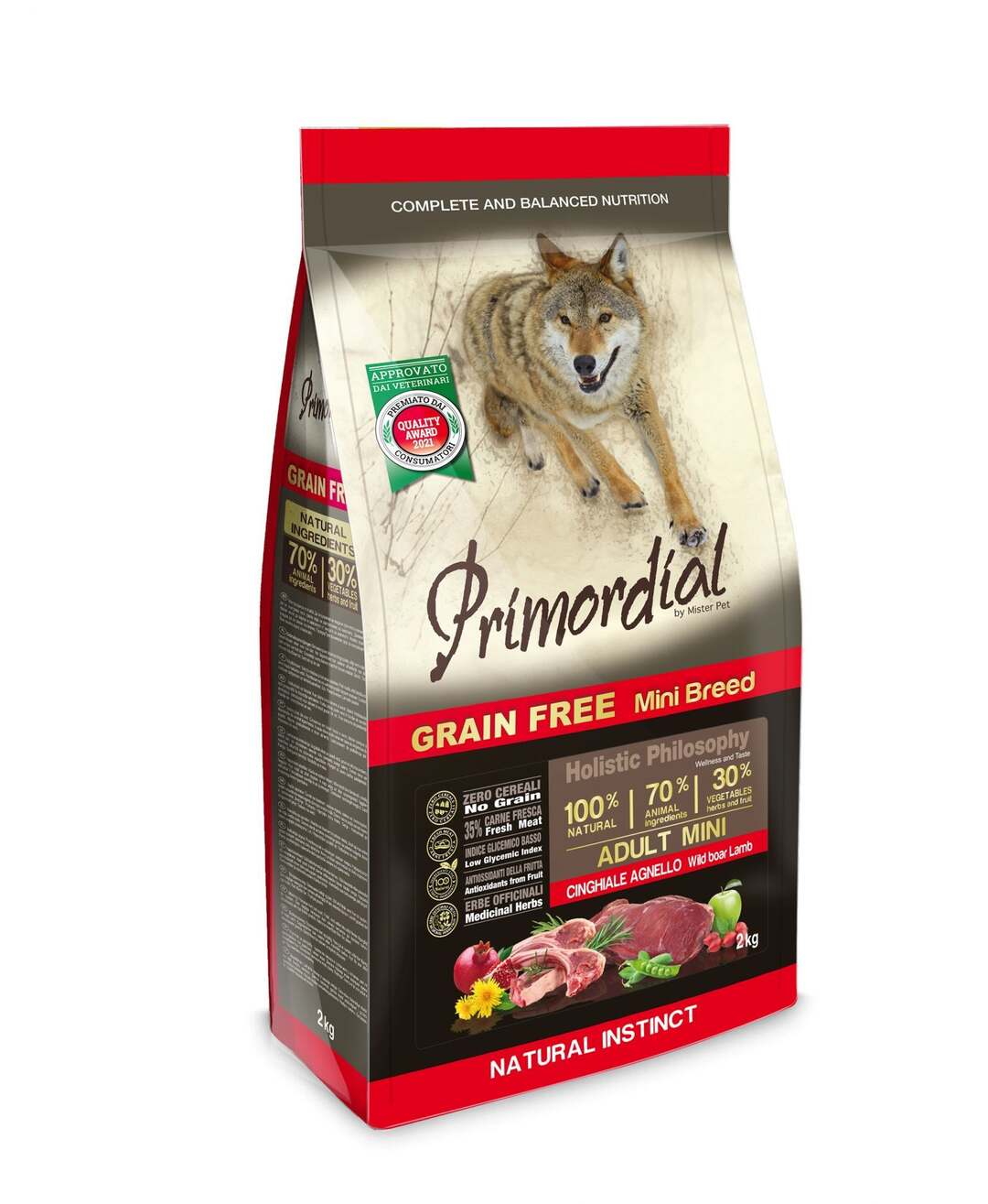Primordial – Grain Free Mini Adult Wild Boar&Lamb pro malá plemena