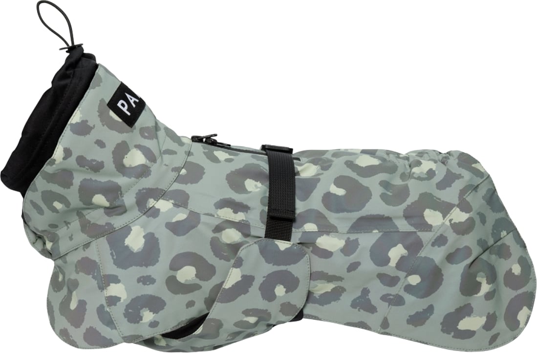 Obleček pro psa Paikka Visibility Winter, zelený leopardí vzor