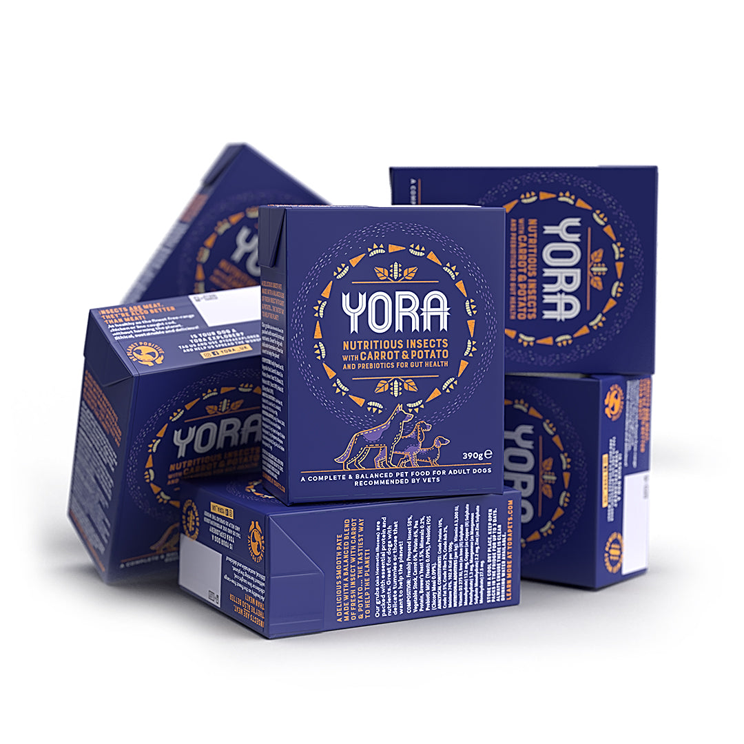 YORA Dog Tetrapak paštika z hmyzu s mrkví 390g